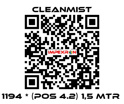 1194 * (pos 4.2) 1,5 mtr  CleanMist