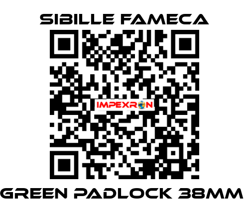 GREEN PADLOCK 38MM  Sibille Fameca