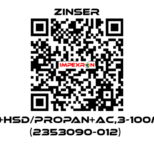 BD+HSD/Propan+AC,3-100mm (2353090-012)  Zinser