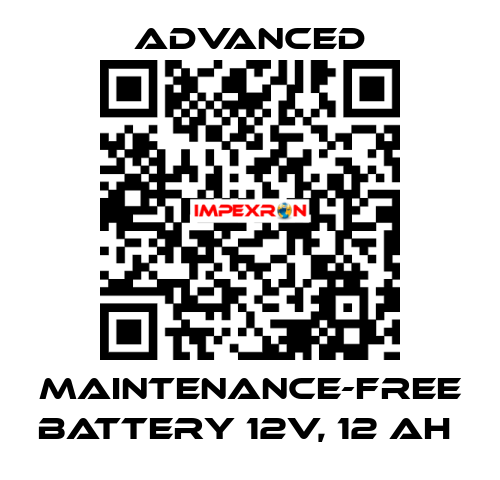 Maintenance-Free Battery 12V, 12 Ah  Advanced