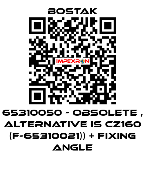 65310050 - obsolete , alternative is CZ160 (F-65310021)) + fixing angle Bostak