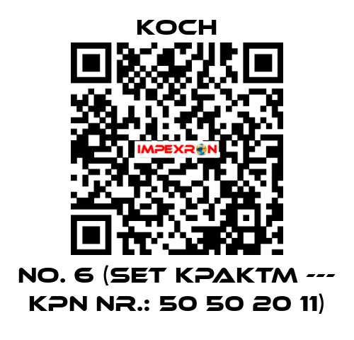 No. 6 (Set KPAKTM --- KPN Nr.: 50 50 20 11) KOCH