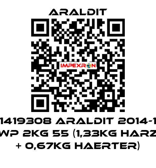 1419308 ARALDIT 2014-1 WP 2KG 55 (1,33KG HARZ + 0,67KG HAERTER) Araldit