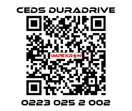 0223 025 2 002 Ceds Duradrive