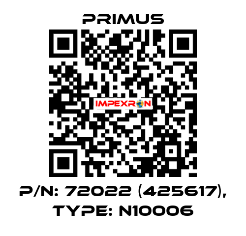 p/n: 72022 (425617), type: N10006 Primus