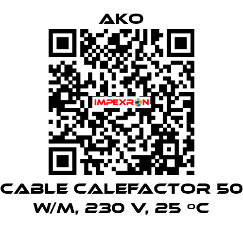 Cable calefactor 50 W/m, 230 V, 25 ºC AKO