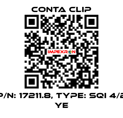 P/N: 17211.8, Type: SQI 4/2 YE Conta Clip