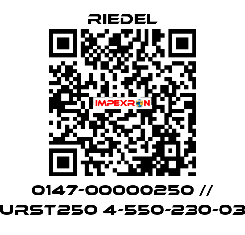 0147-00000250 // URST250 4-550-230-03 Riedel