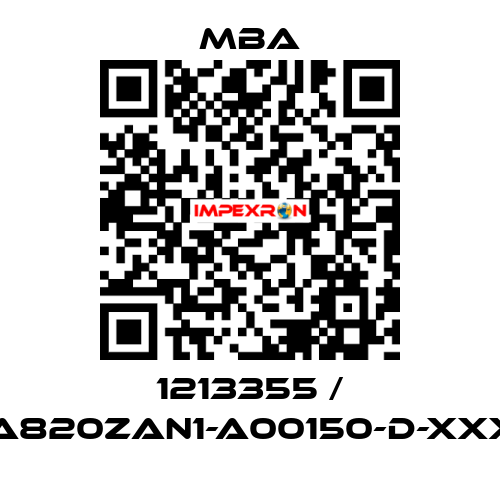 1213355 / MBA820ZAN1-A00150-D-XXXXX MBA