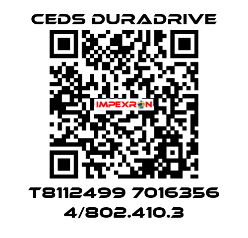 T8112499 7016356 4/802.410.3 Ceds Duradrive