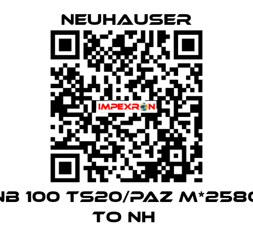 NB 100 TS20/PAZ M*2580 TO NH  Neuhauser