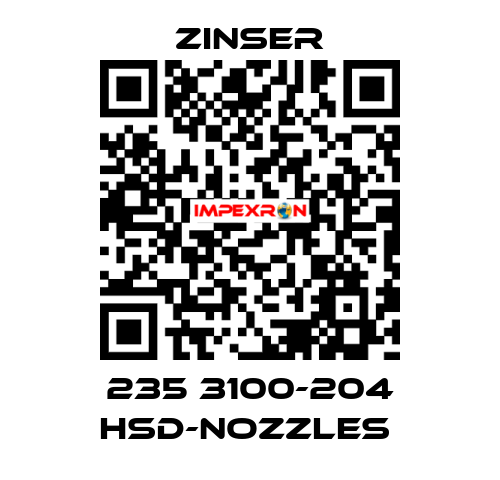 235 3100-204 HSD-nozzles  Zinser