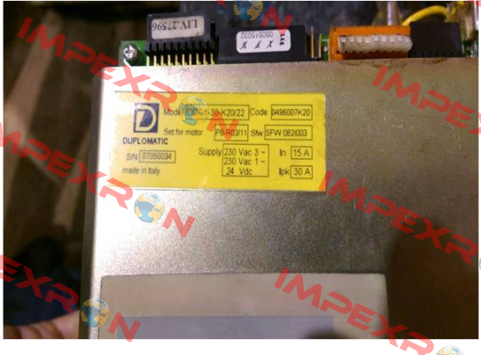 DDC1-30-K20/22 Obsolete!! Replaced by DDC4-30-230/20 Duplomatic