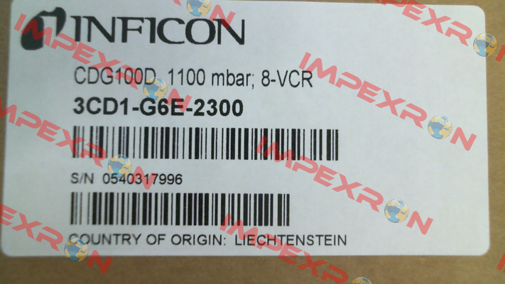 CDG100D, Nr. 3CD1-G6E-2300 Inficon