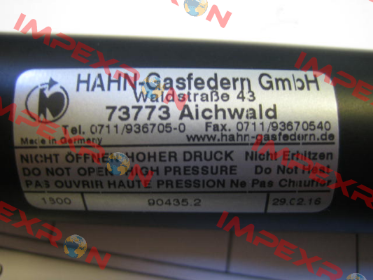 G14-28ST-12490 Hahn Gasfedern